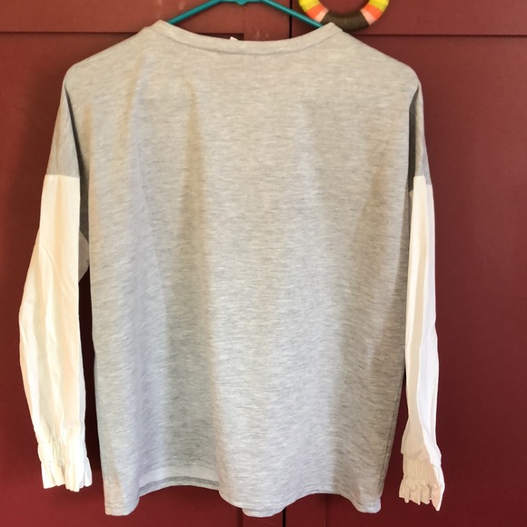 After Market Knit & White Poplin Top (Size S) - Picture 7 of 7